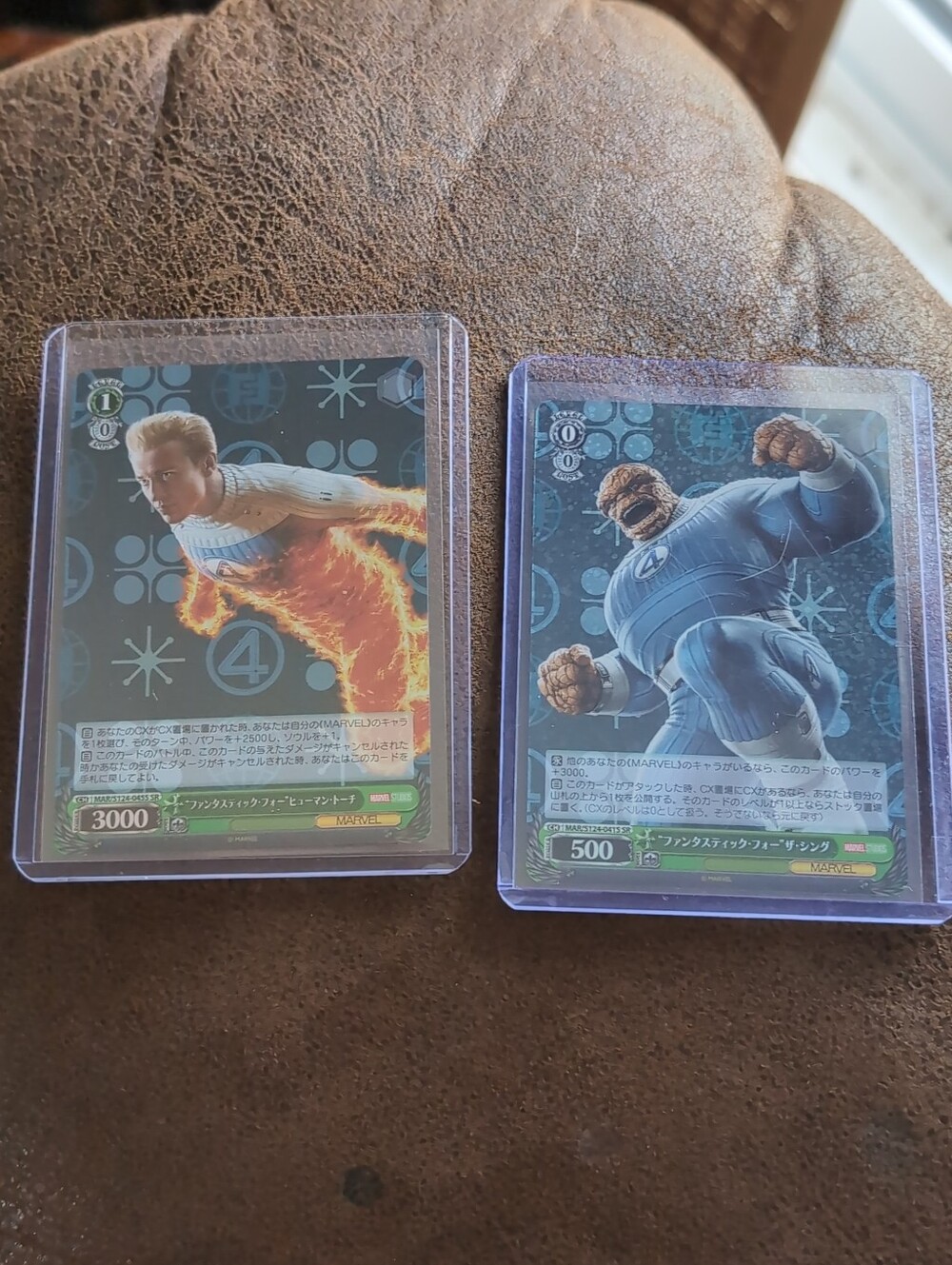 🍁Marvel Weiss Schwarz "Fantastic Four" The Thing & Human Torch cards